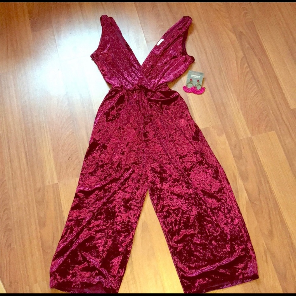 Red Velvet Jumpsuit